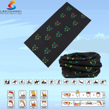 LSB-0209 Ningbo Lingshang 100% polyester multifunctional outdoor neck tube seamless Sport bandana custom scarf